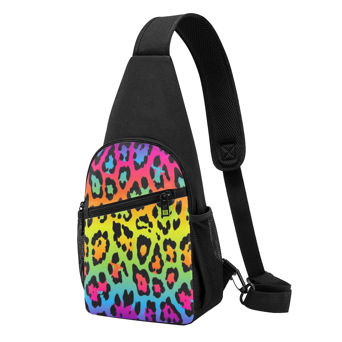 Rainbow Leopard Print Chest Ba - đánh giá và giá Sling Backpack Shoulder