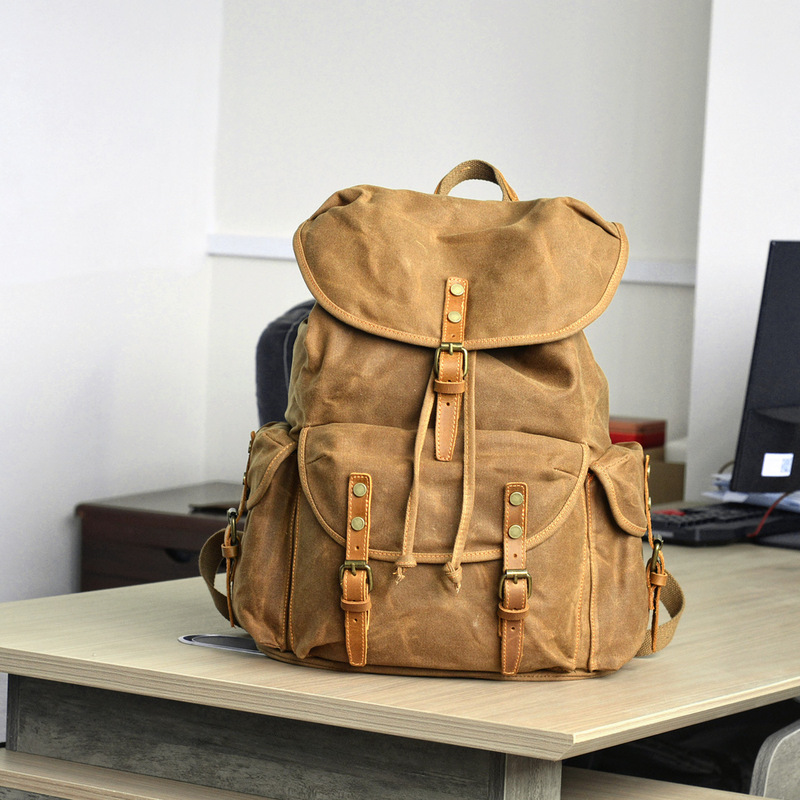 Retro soft wax canvas large ca - đánh giá và giá Canvas Backpack Casual