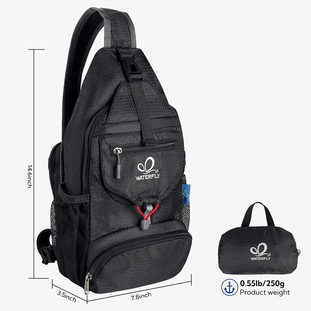 WATERFLY Chest Bag Shoulder Sm - đánh giá và giá Sling Backpack Shoulder